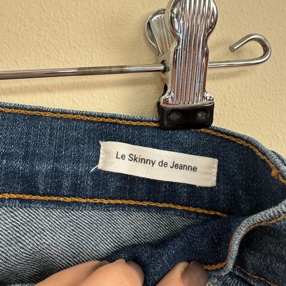 Frame Denim Women's Distressed Dark Blue Skinny Jeans - Picture 4 of 5